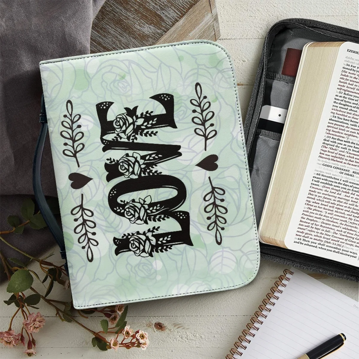 

Letter LOVE Bible Bag Nature DIY PU Leather Luxury Handbags for Women Christian Faith Ladies Cover Case Cумка женская 2023 тренд