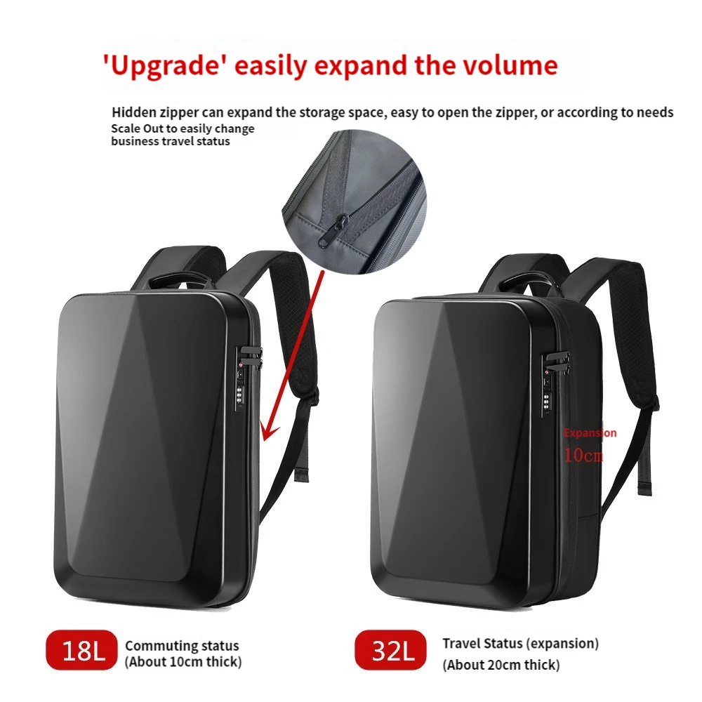 Men Backpack Laptop Hard Shell Waterproof inch Laptop