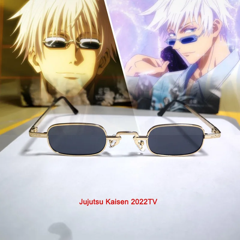 Anime Jujutsu Kaisen Gojo Satoru Cosplay Props Black Glasses Steampunk