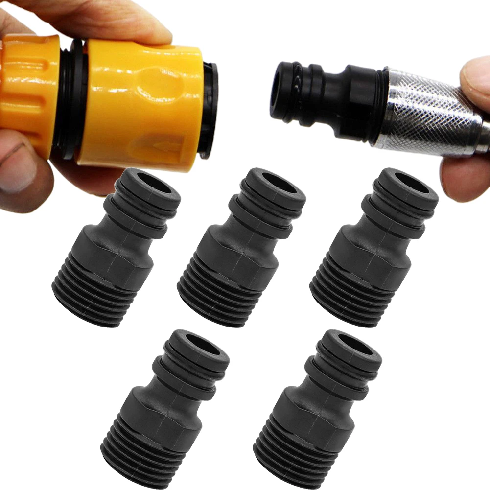 Threaded Fittings Hydraulics Garden Plastic Quick Coupling Water Pipe 1/2inch 5pcs Faucet Adapter garden quick coupling