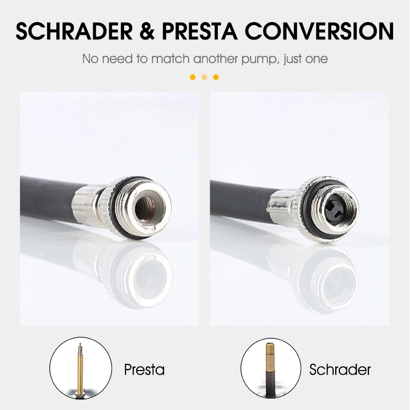 Compact High-Pressure Aluminum Bike Pump - Portable & Efficient Tire Inflator