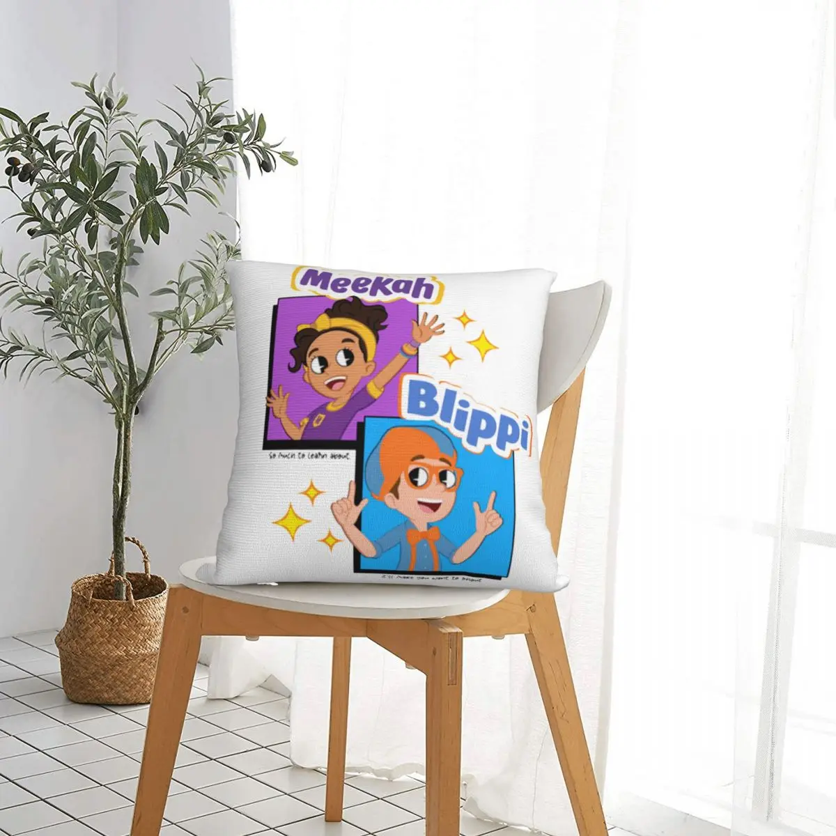 Meekah And Blippi Square Pillowcase Pillow Cover Cushion Zip Decorative Comfort Throw Pillow for Home Sofa 4