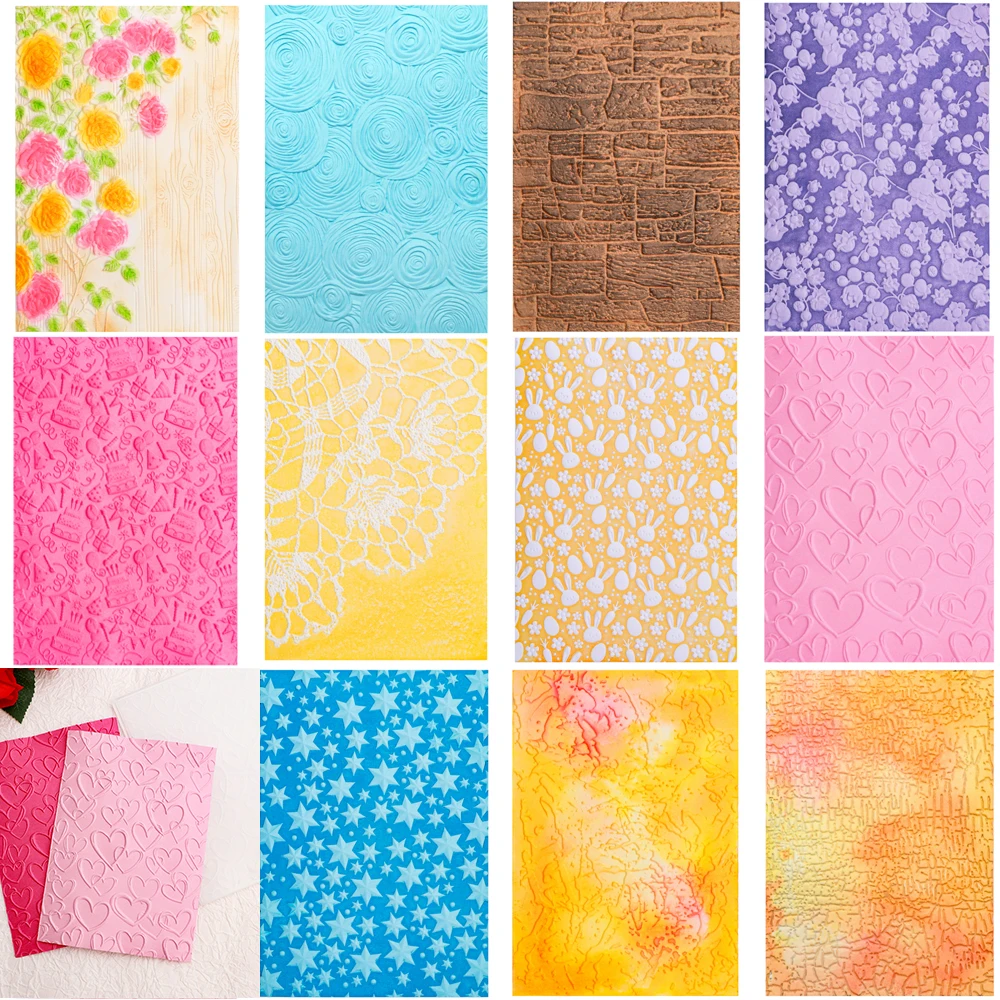 3D Embossing Folder Tiny Stars Lily of the Valley Scrapbooking Easter Background Templates Stencil DIY Craft Deco Flower Cards