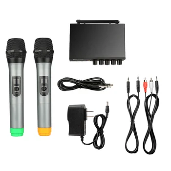 For Fifine K036 Easy-to-Use Karaoke Microfono System Dual Channel UHF Wireless Handheld Microphone Cardioid Polar Pattern Made