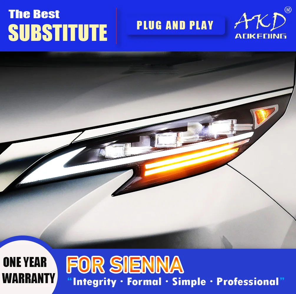 AKD Head Lamp for Toyota Sienna LED Headlight 2021-2022 Headlights ...