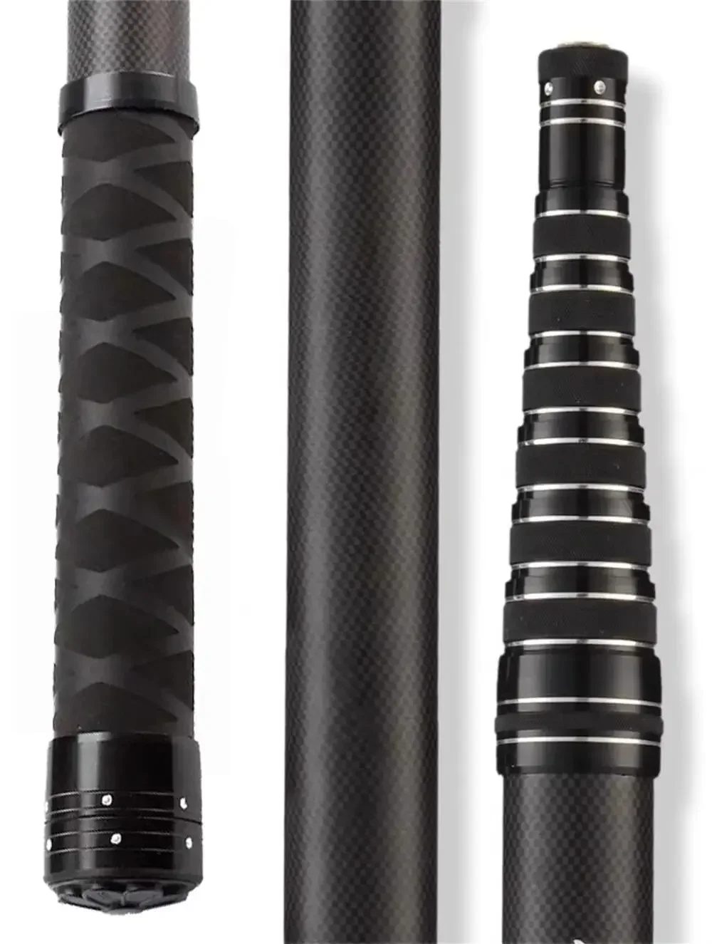 MBLN 브랜드 휴대용 탄소 섬유 접이식 뜰채, 초경량, 초내구성, 345cm 확장, 60cm 접힘, 캐치 네트