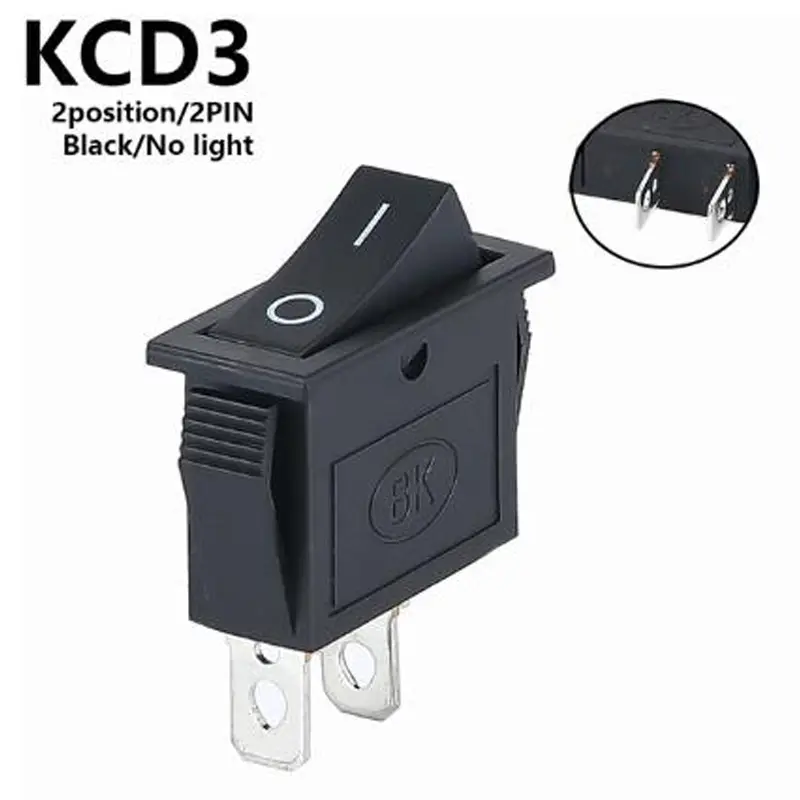 1PCS KCD3 Rocker Switch ON-OFF ON-OFF-ON 2 Position 3Pins Electrical equipment With Light Power Switch 16A 250V / 20A 125V AC - Image 15