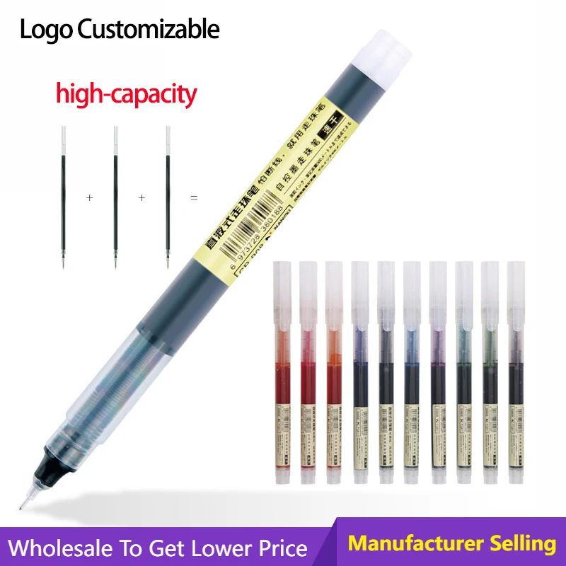 100pcs/pack Logo Customizable Drawing Doodling Art Markers Promotion Pen High Capacity School Office Watercolor Gel Pen