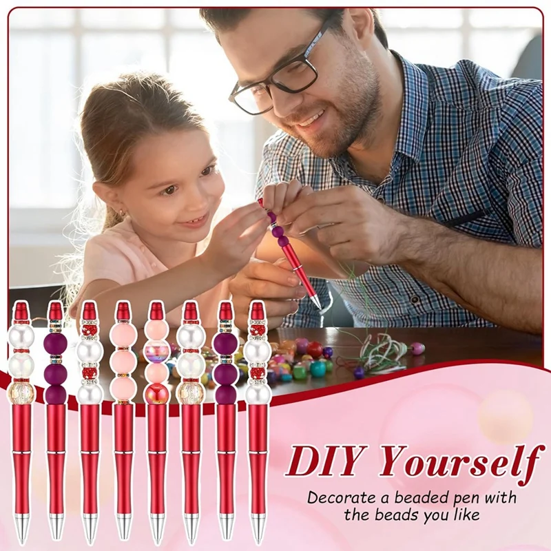 비즈 펜 벌크 비즈 펜, 귀여운 멋진 DIY 펜, 블랙 잉크 볼펜, 어린이 여아 학생 교사용, 60 개