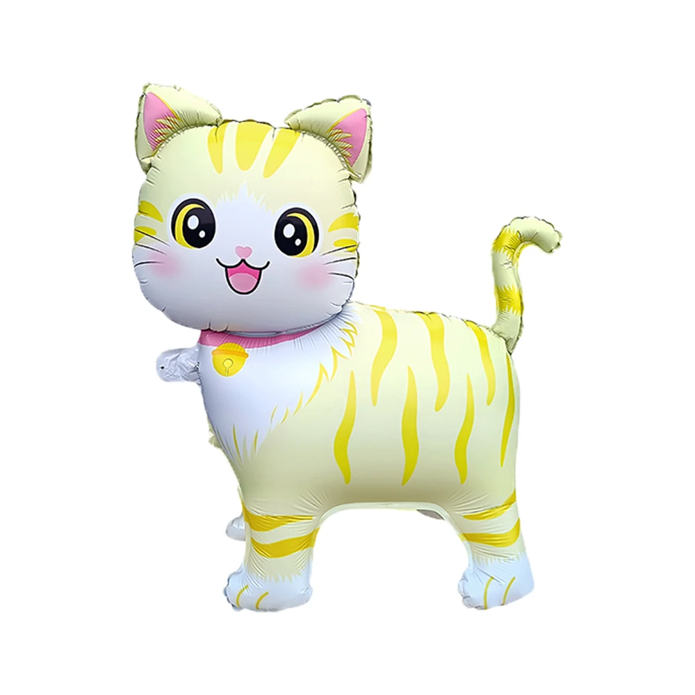 Palloncino per Gatto - 10 pcs Mari Cat Decorazioni di Compleanno in Alluminio, Kit Animale Foglio di Alluminio, Forniture per Feste Compleanno per Bambini