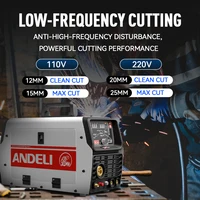 ANDELI MIG Welders MIG TIG MMA CUT COLD Flux Welding 6 in 1 Multiprocess Welder Aluminum Welding Gas/Gasless 110/220V 1