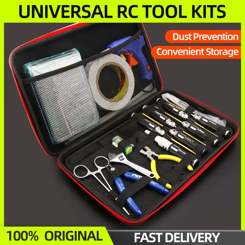RCツールキット 23個 1セット ドライバー プライヤー 六角 スリーブ ソケット 修理 ボックス RC カー 飛行機 モデル おもちゃ ドローン ボート ヘリコプター | LAEGENDARY RCカーツールキット - ドライバーセット、ペンチ