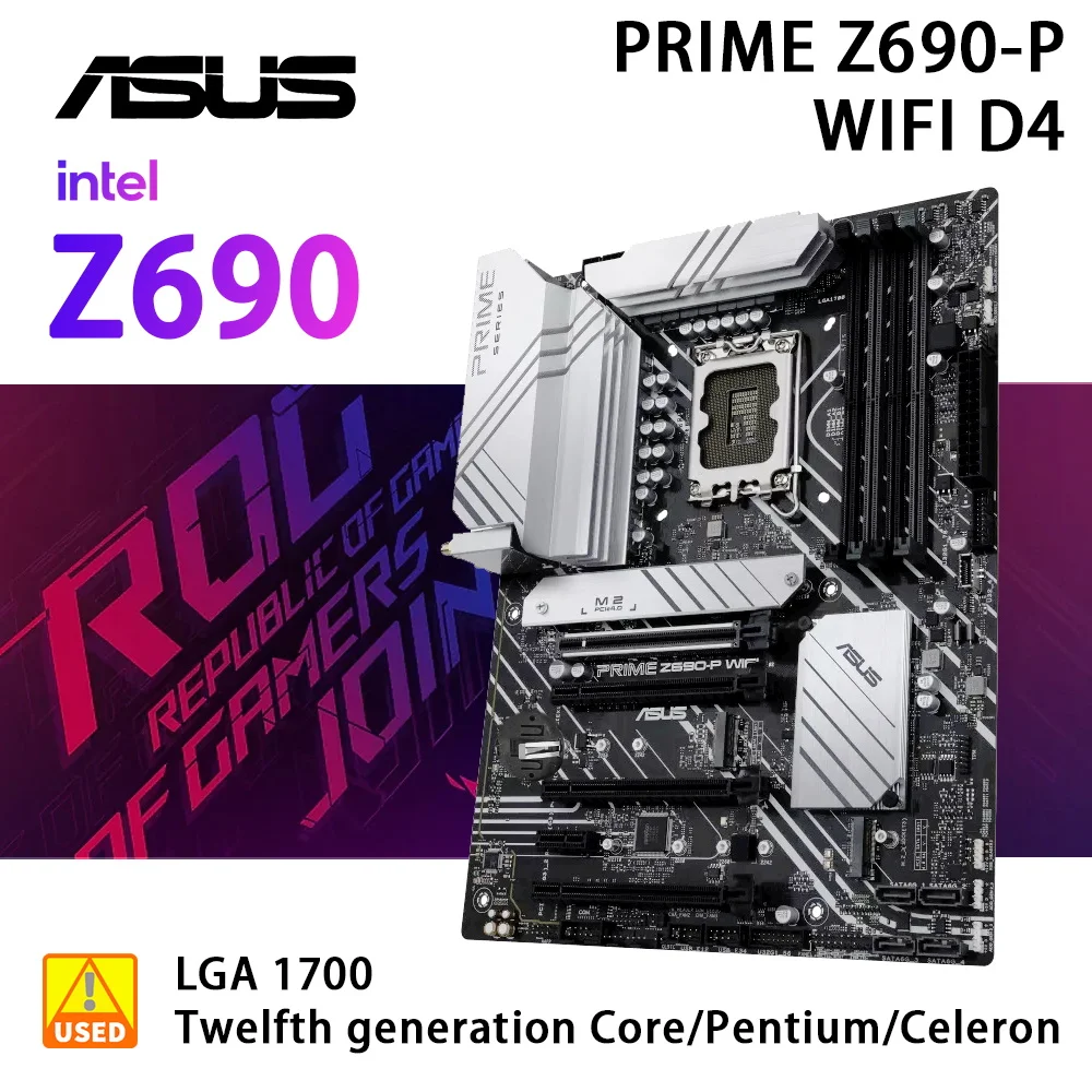 Scheda Madre Z690 Asus Prime Z690-P Wifi D4 Utilizza Chipset Intel Z690 Lga 1700 4 X Ddr4 128Gb 5333 (Oc) Mhz Pci-E 5.0 Atx