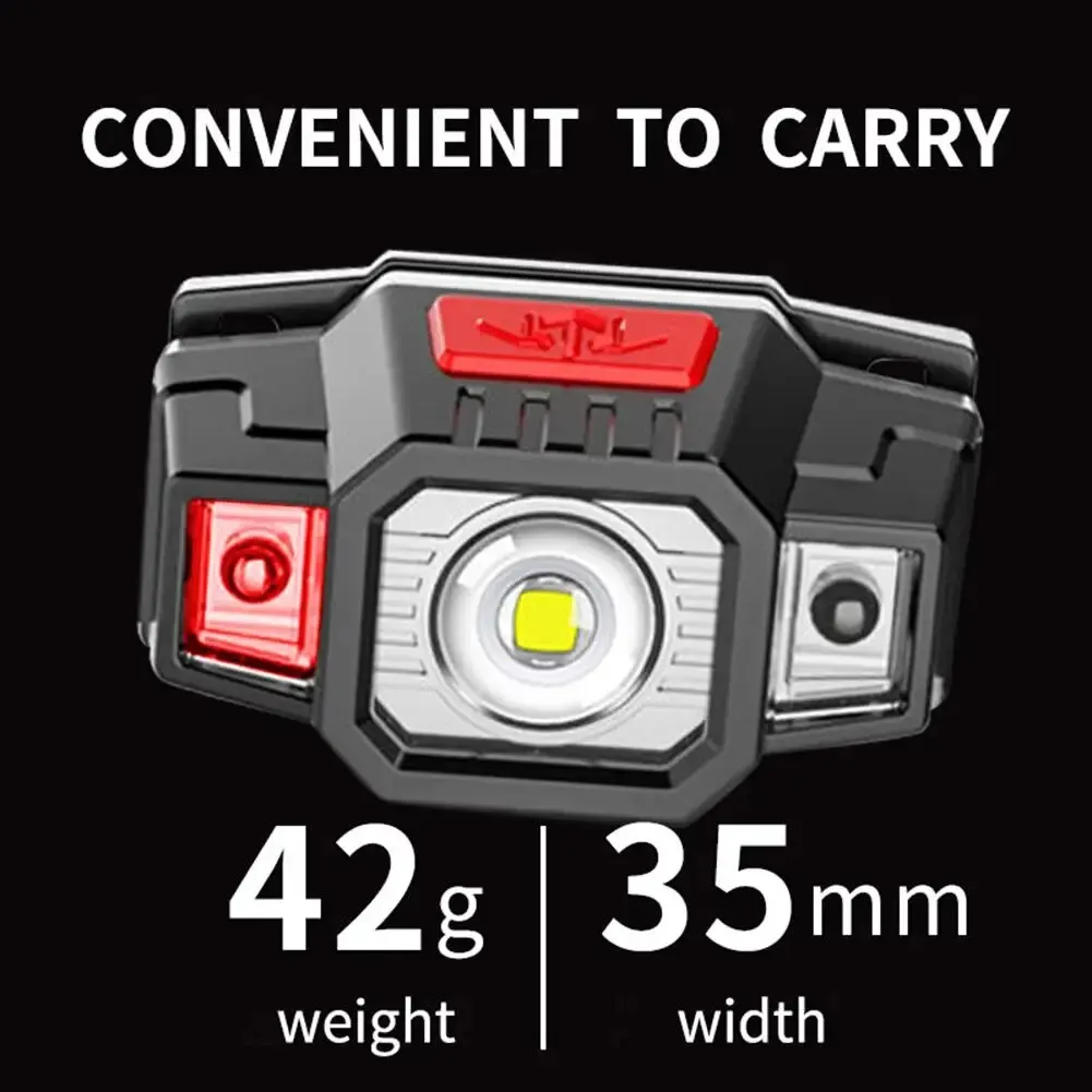 

Led Headlamp Outdoor Portable Lightweight Induction Head-mounted Flashlight For Exploring Running Fishing