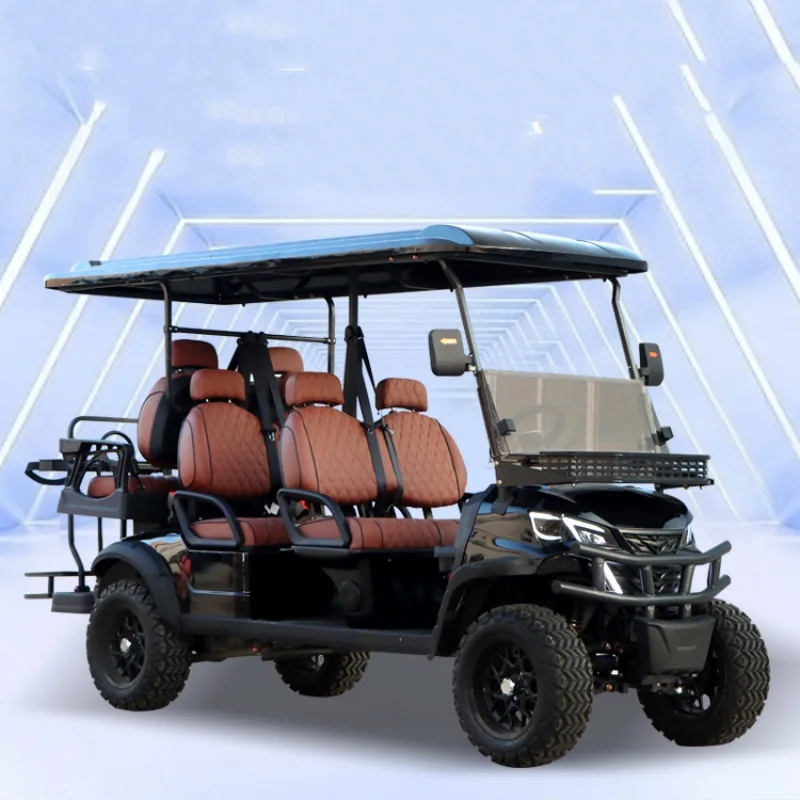 Nuovo Carrello Da Golf Elettrico Fuoristrada 72V Alimentato A Batteria Carrello Da Golf A 4 Posti Con Display Altoparlante Bluetooth In Vendita