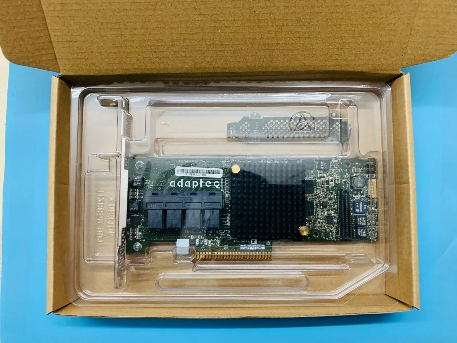 Used Adaptec 71605 16-Port SAS/SATA RAID Controller – PCIe X8, 1GB Cache, RAID 0,1,5,6,10,50,60