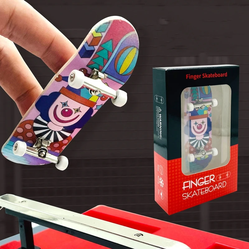 Fingerboard Skate Dedo Profissional De Madeira Com Rolamento