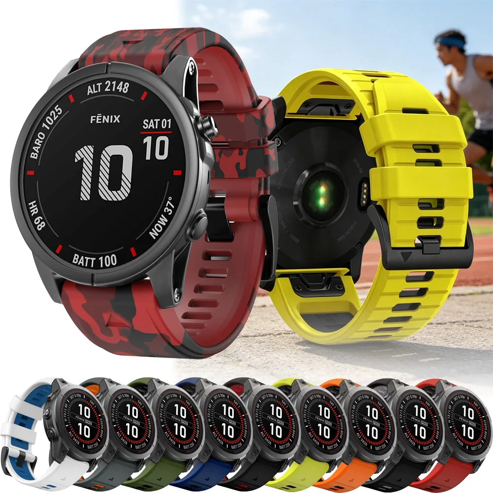 Garmin Fenix Silicone QuickFit Watch Band - Premium Strap Bracelet