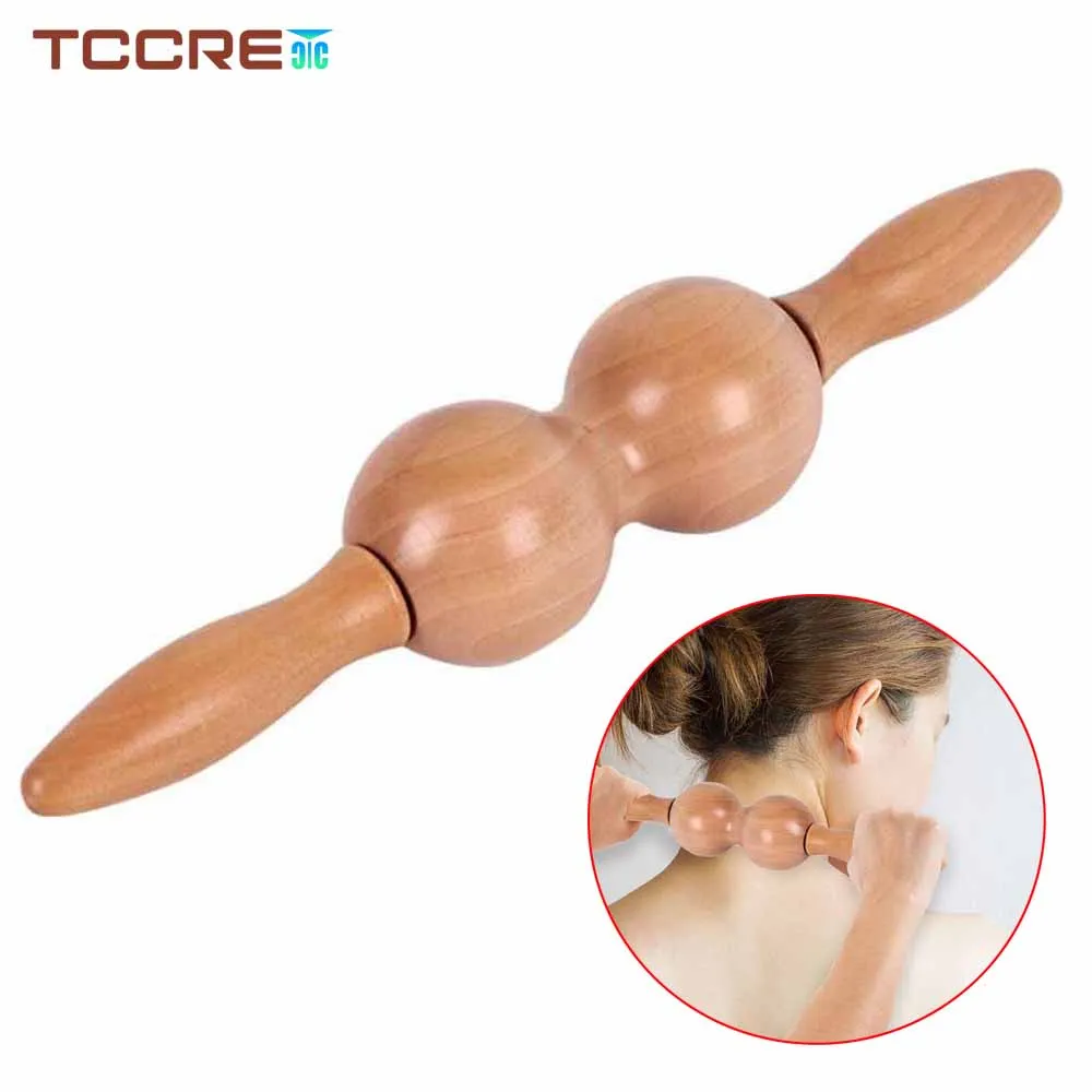 Manual Wooden Fascia Massage Roller Trigger Points for Release Cellulite Sore Muscle Wood Therapy Lymphatic Drainage Tools 8pcs set dowel and tenon center points pin wood 6mm 8mm 10mm 12mm log pin locators wood drill bits woodworking tools