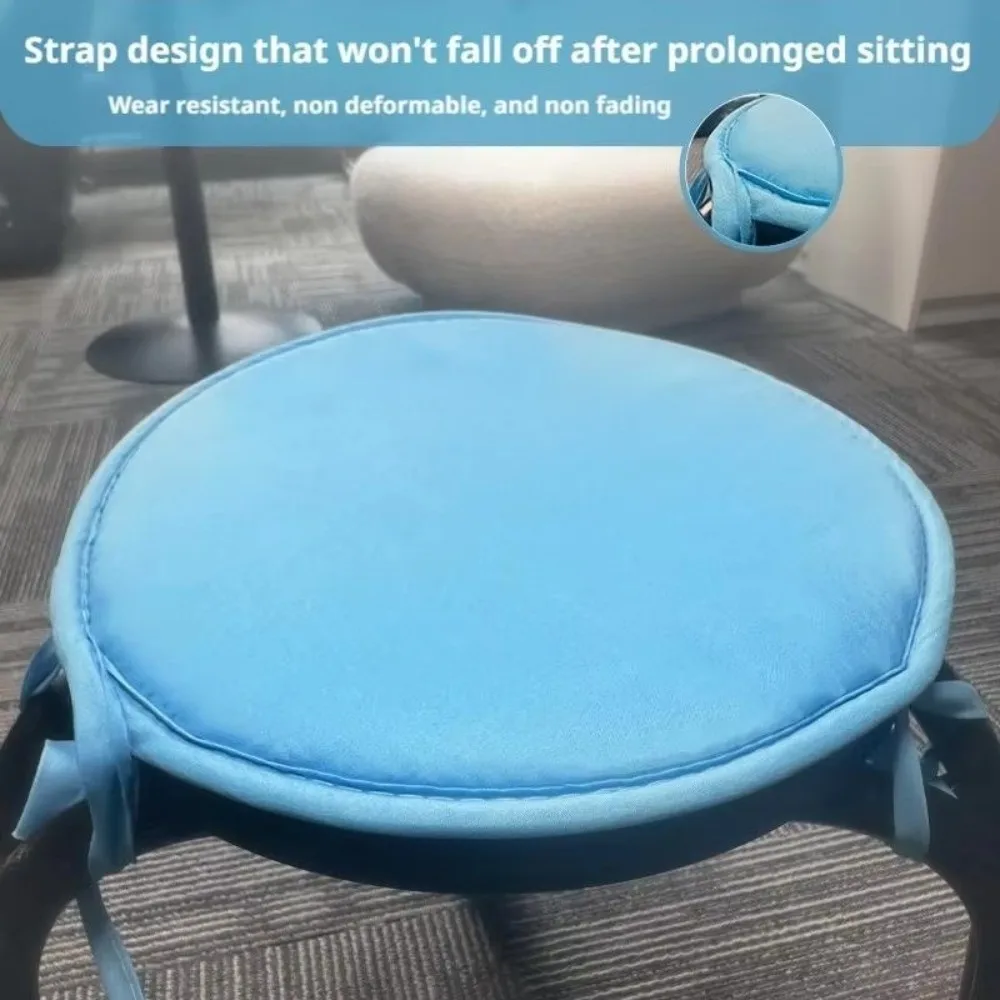 Thickened Sponge Round Chair Pad Candy Color Circular Chair Cushion Image 4