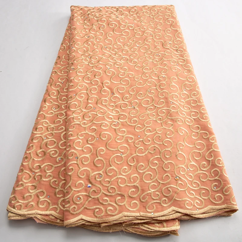 

Nigerian Lace Fabric 2023 High Quality Lace Embroidered Austria Cotton Novelty Swiss Lace Fabric for African Evening Dress A3577