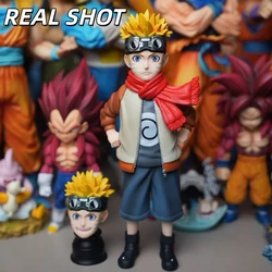 【HY STUDIO】Kid Naruto and Hinata Action Figure Set - Anime Statue Collectible Toy Gift (21cm 8.27in Naruto)