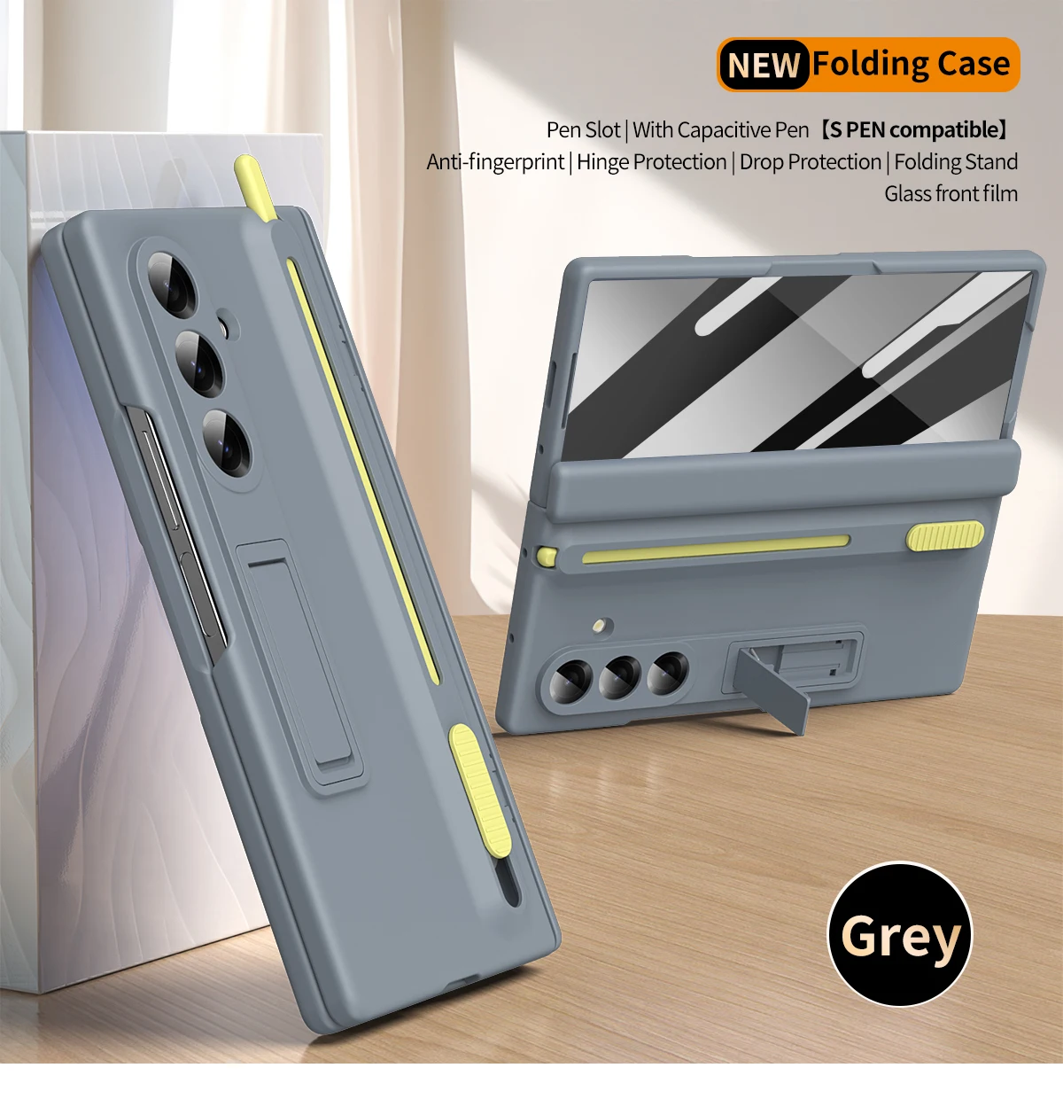 All-in-One Protective Case with S Pen and Telescopic Slot