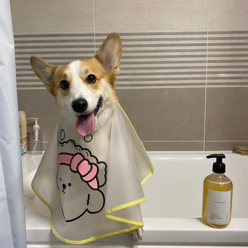 Pet Transparent Haircut Cloak Jacket Adjustable Size Dressing Up Cape Facial Tears Care For Cats Dogs