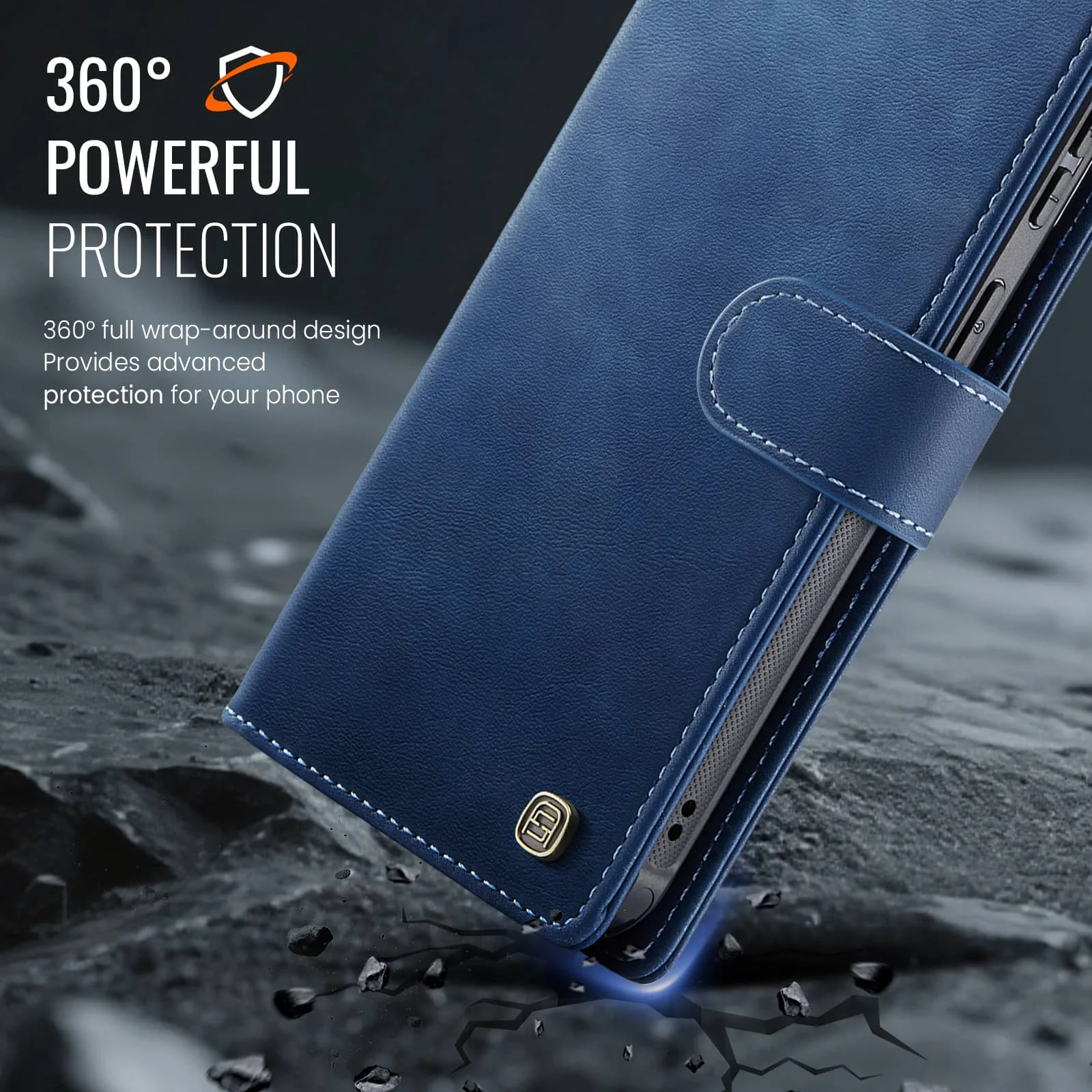 Deluxe Detachable 2-in-1 Wallet Case with RFID Blocking and Shockproof Protection
