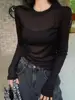 Brand Svel round Ne Me Top Summer Slim Fit Sun Protection Base Layer irt Translucent Sli  Color for Women