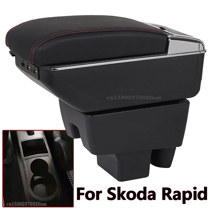 

For Skoda RAPID Armrest For Volkswagen VW Polo 2020 2021 Car Armrest Box Retrofit Car Accessories Interior details Storage Box