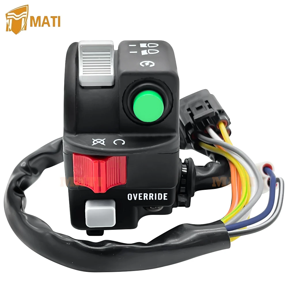 Interruttore Manubrio Sinistro Start Kill Stop Faro Override Per Suzuki Kingquad 500 750 Lt-A500 Lt-A750 Muslimate