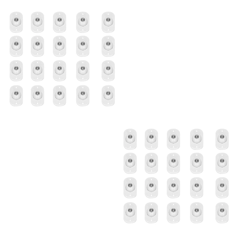 

40 Pcs Self Adhesive Swivel Caster Stainless Steel Mini Paste Universal Wheel Universal Wheel 360 Degree Rotation Pulley