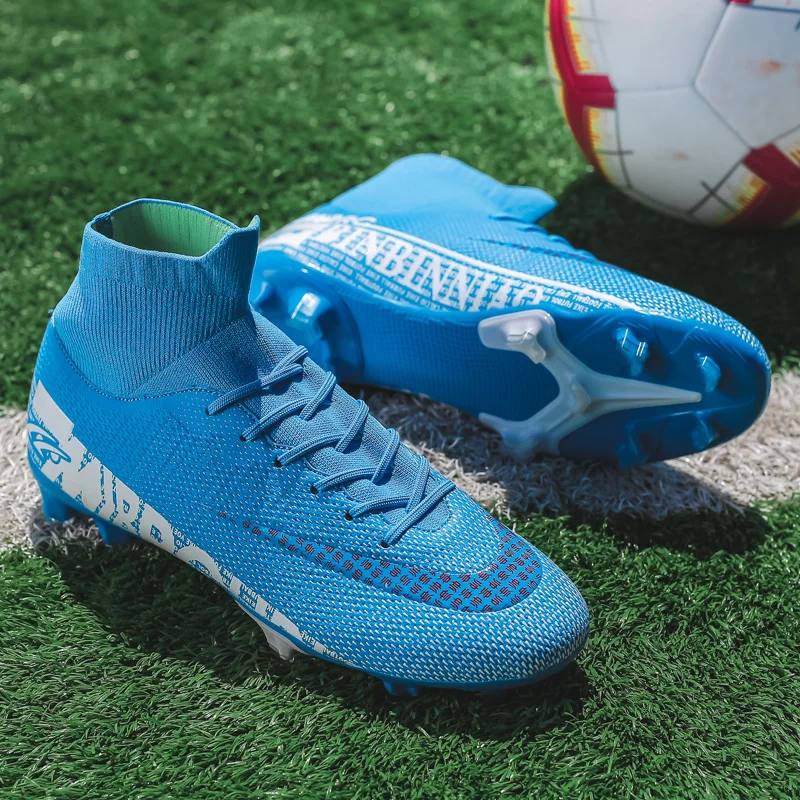 FG/TF Football Boots Men's Soccer Cleats High Ankle Professional Field Boots Anti-skid Outdoor Training Sports Shoes Football football shoes