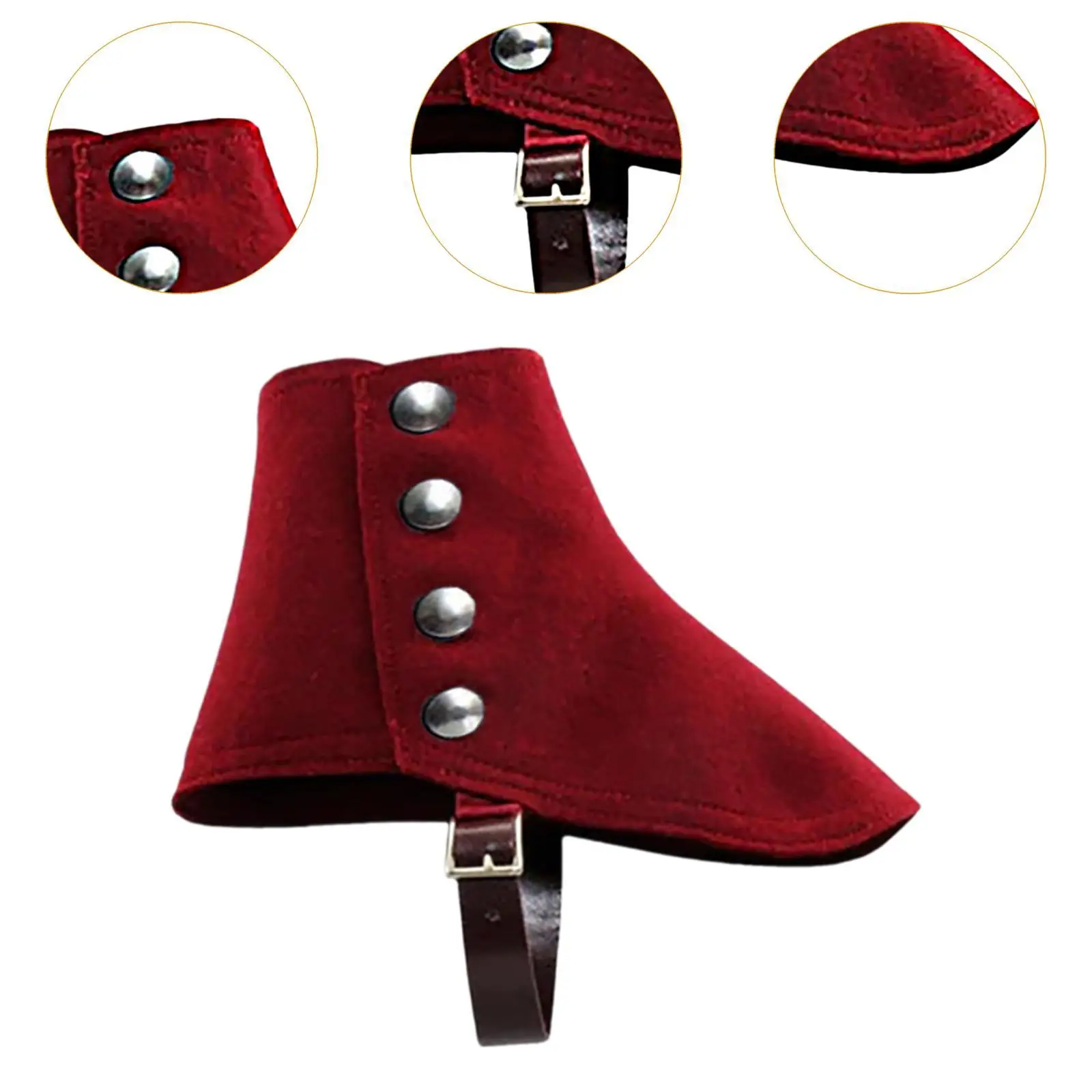 Gangster Spats Medieval Pirate Boot Covers for Costume Birthday Halloween Cosplay Costume