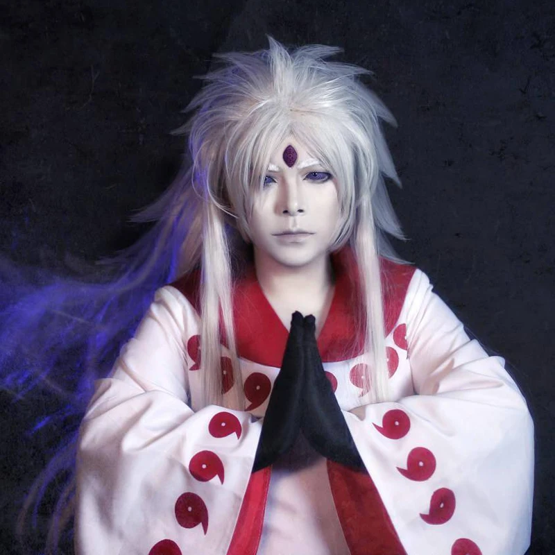 Naruto Uchiha Madara White Coat Cosplay Costume for Men (Unofficial)