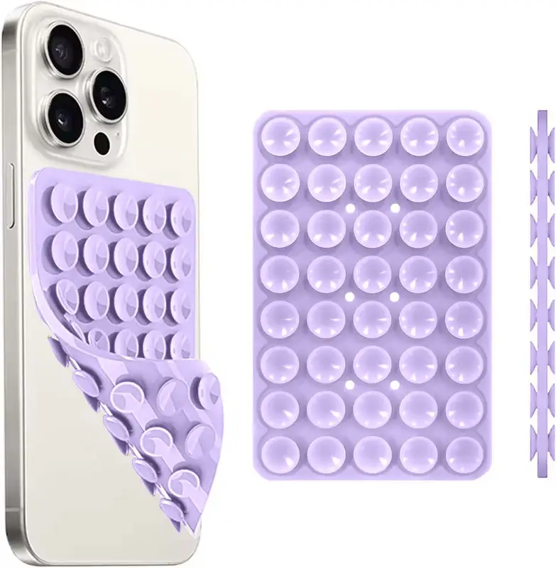 Silicone Suction Cup Phone Case Mount Double Sided Hands-Free Strong Grip Holder for Selfies and Videos for iPhone Android - Image 14
