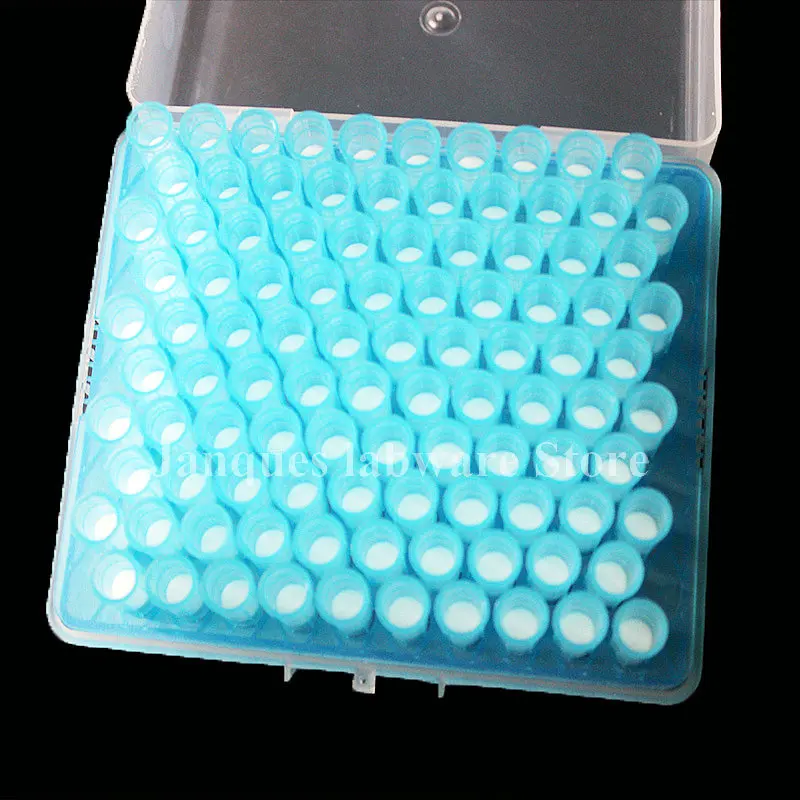 Laboratory 10ul to 10ml PP Pipettor Tips with Filter Cores ,Microbiological Test Pipette Noozle with Pipette Tip Storage Box