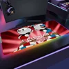 Mousepads Gaming MousePad LED Table Cuphead Pads Backlit Rubber Desktop XXL RGB Desk  Micro USB 4
