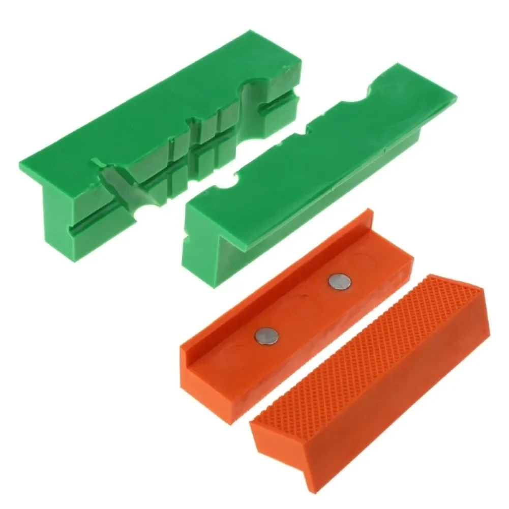 Magnetic Soft Pad Jaw Rubber 2pcs 4 5 6 Inch For Metal Vise Bench Machine Tools