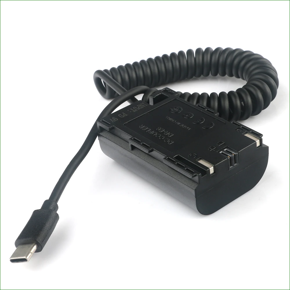 Tipo-c lp e6 E6n Ack-e6 Dr-e6 Dummy Bateria Banco de Potência dc Cabo Usb para Canon Eos 6d 7d 60d 70d 80d 90d r r5 r6 5ds 5d Mark ii - Image 5