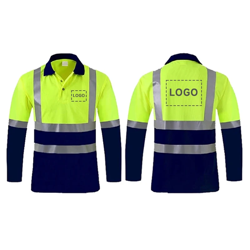 Safety Reflective T shirt High Visibility Working Shirt with Reflection Tapes Road Traffic Construction Security Top