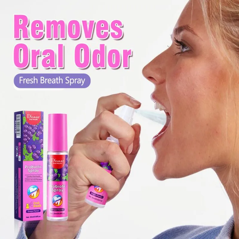 Breath Freshener Spray Lemon Grape Mint Flavor Artifact Female Male