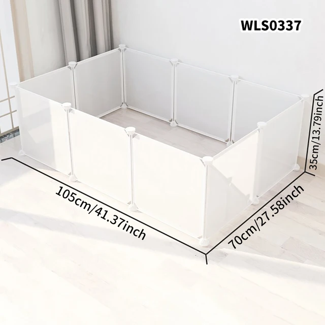DIY Pet Cage Household Indoor Easy Installation and Easy to Remove Dog Fence Guinea Pig Isolation Net Dog Cage Cat Cage Rabbit Fence Free Assembled Turtle Activity Area Grids Blocking Net Without Punching 3