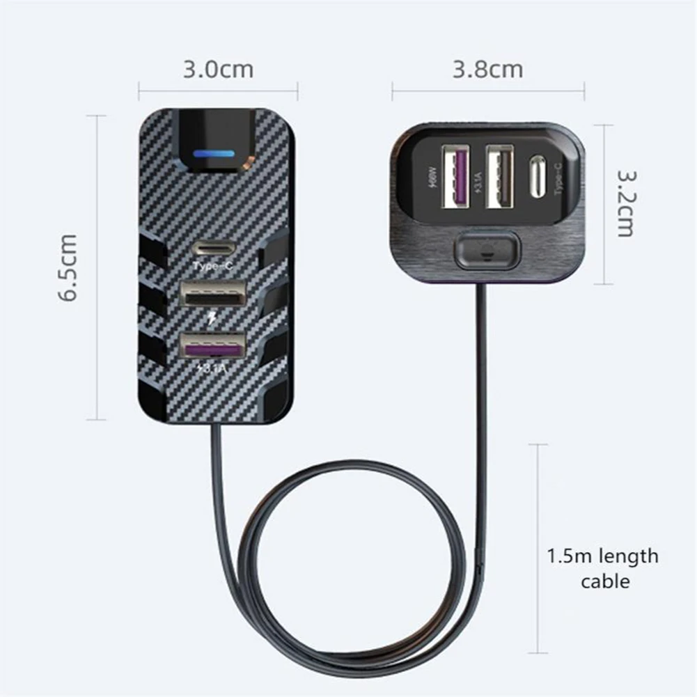 

Автомобильное зарядное устройство с USB-портом, 12-24 В, 66 Вт