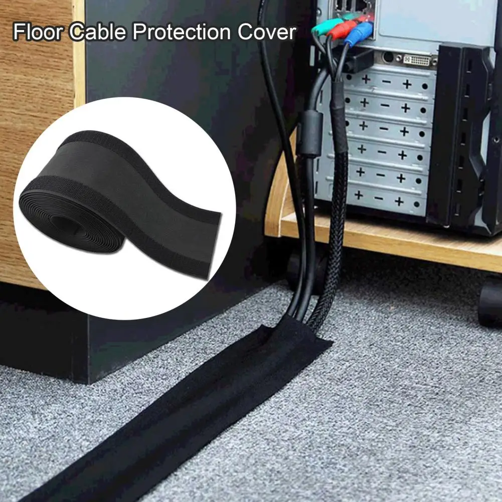 Excellent Floor Cable Protection Cover Cuttable Carpet Wire Cover Fasten Tape Organization Trunk Kitchen Cable Organizer