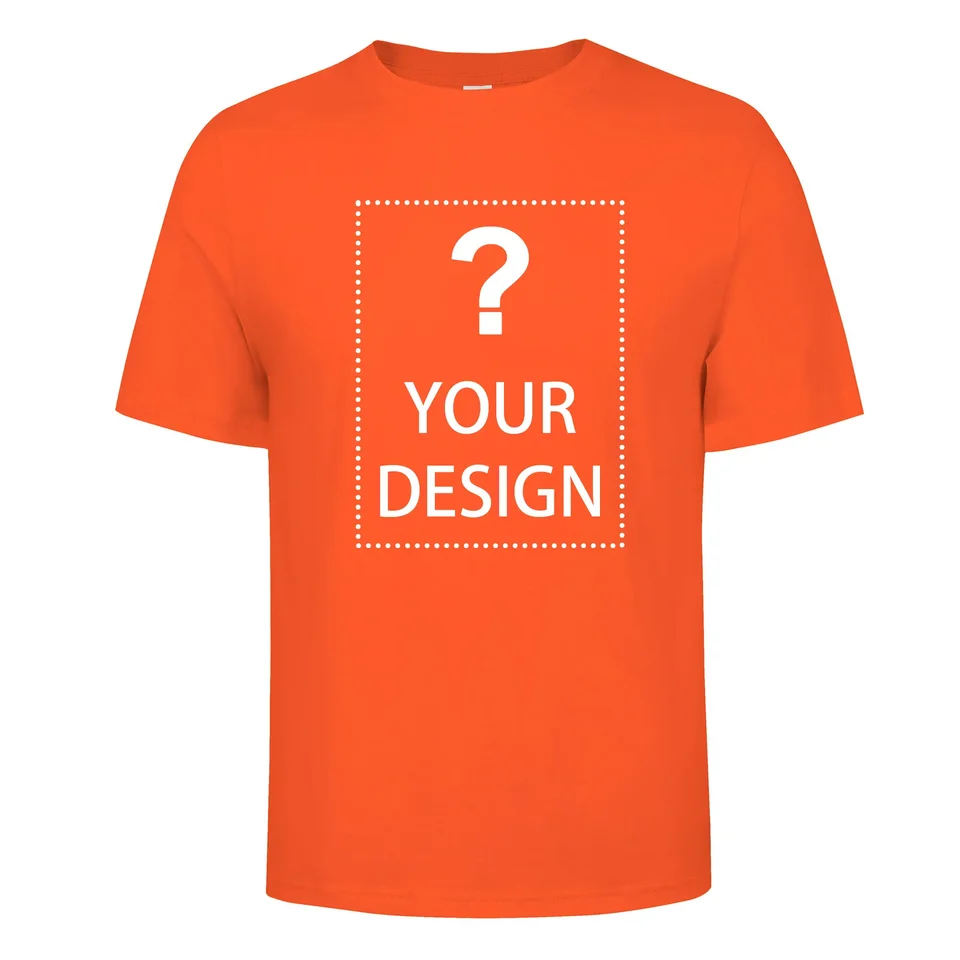T-shirt Personnalisé Homme Femme - Col Rond, Manches Courtes, Impression De Votre Logo/texte/photo