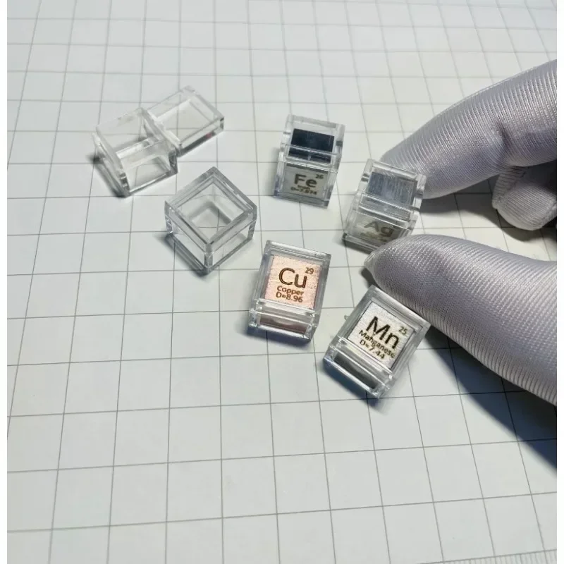 Element Cube Collector Box Acrylic Box Case 10mm Grid Element Cube Collection Clear Periodic Table Storage Boxes