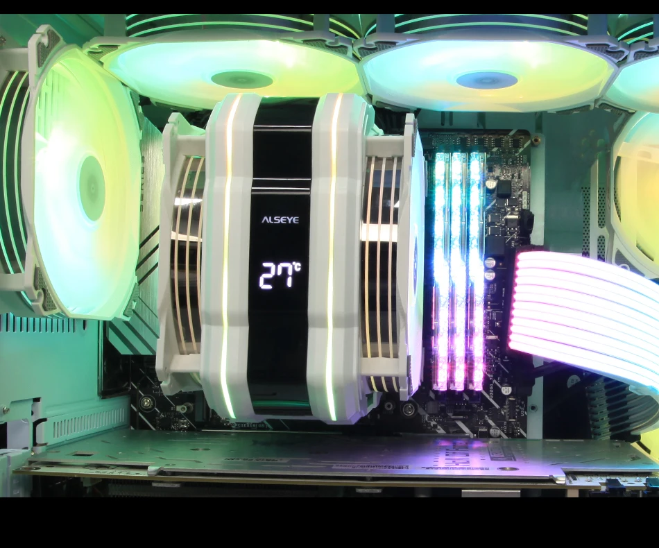 temperatura display rgb cpu cooler para pc
