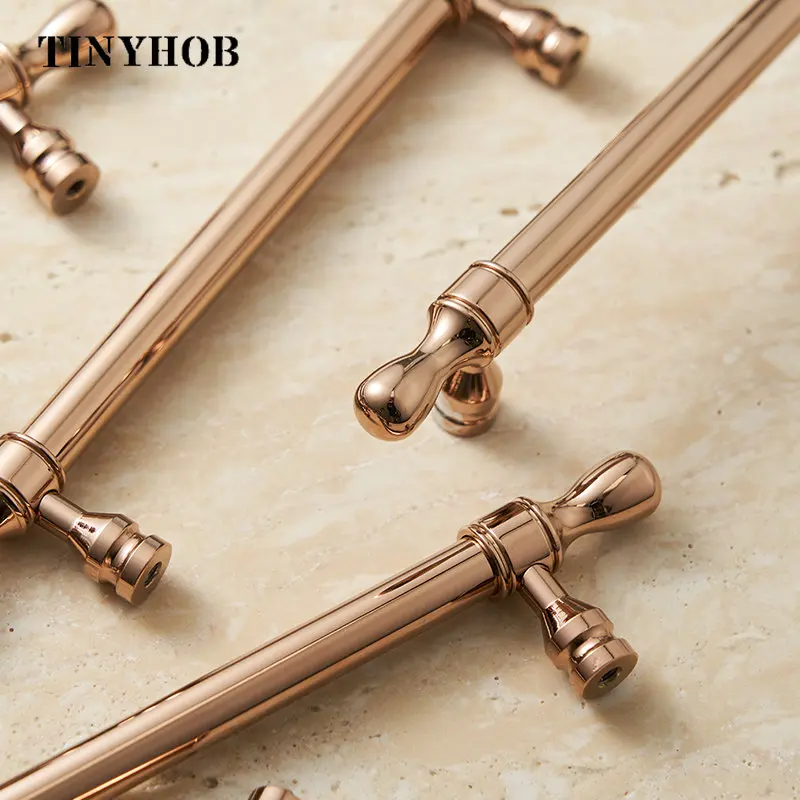Rose Gold Door Handles and Knobs Drawer Pulls Vintage Kitchen